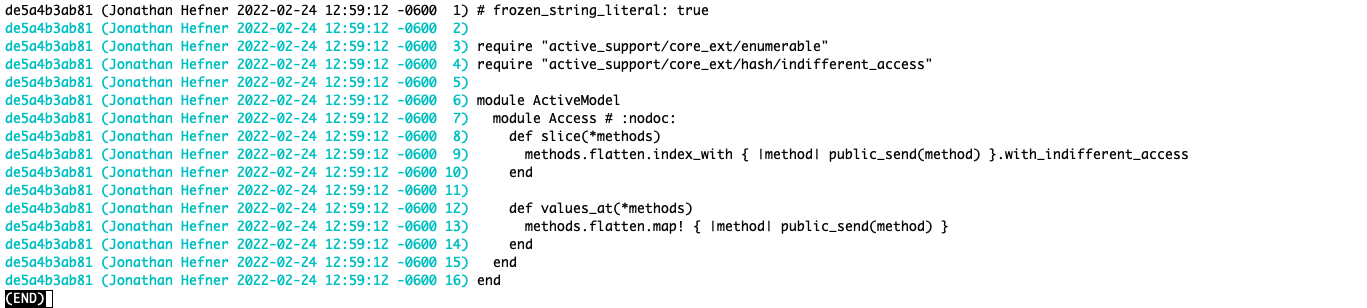 Figure 1: Vanilla git blame